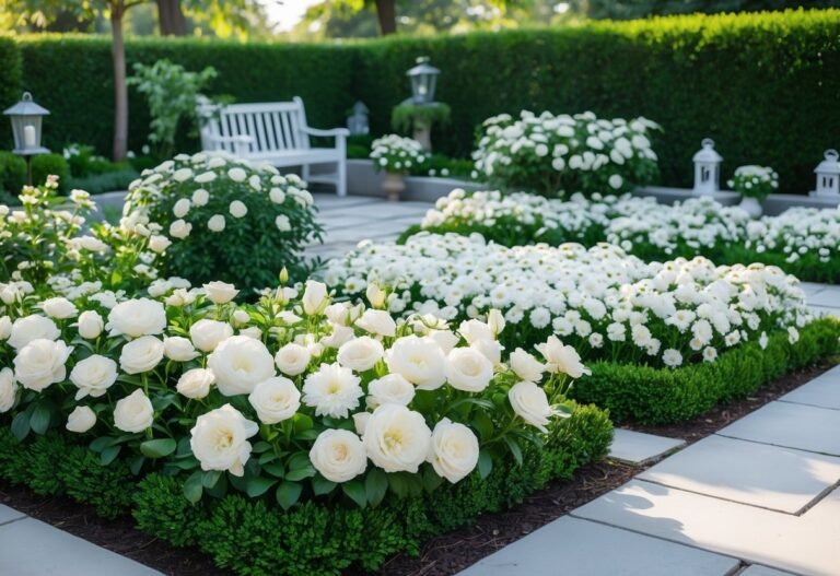 White Flowers Garden Design Ideas for Timeless, Low-Maintenance Landscapes
